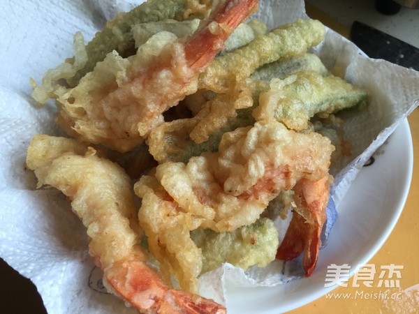 Fried Shrimp Okra Tempura recipe