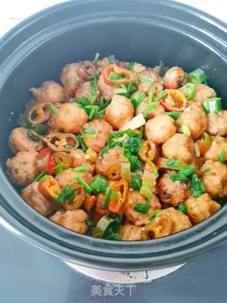 Chicken Meatballs and Tofu Clay Pot recipe