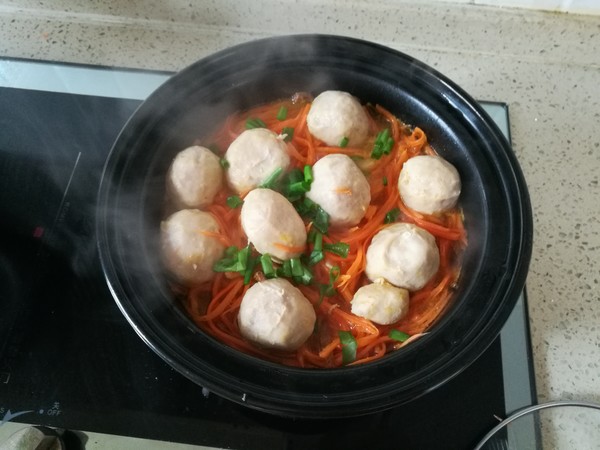 Carrot Shredded Meatballs Claypot recipe