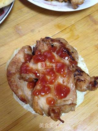 Barbecued Pork Chicken Cutlet Hamburger recipe