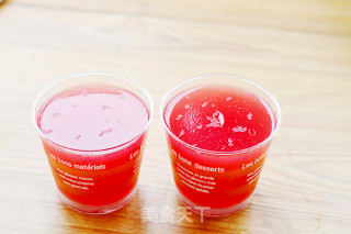 Two Pure Natural Juices Mix and Match to Create A Different Taste-watermelon Green Jelly Cup recipe