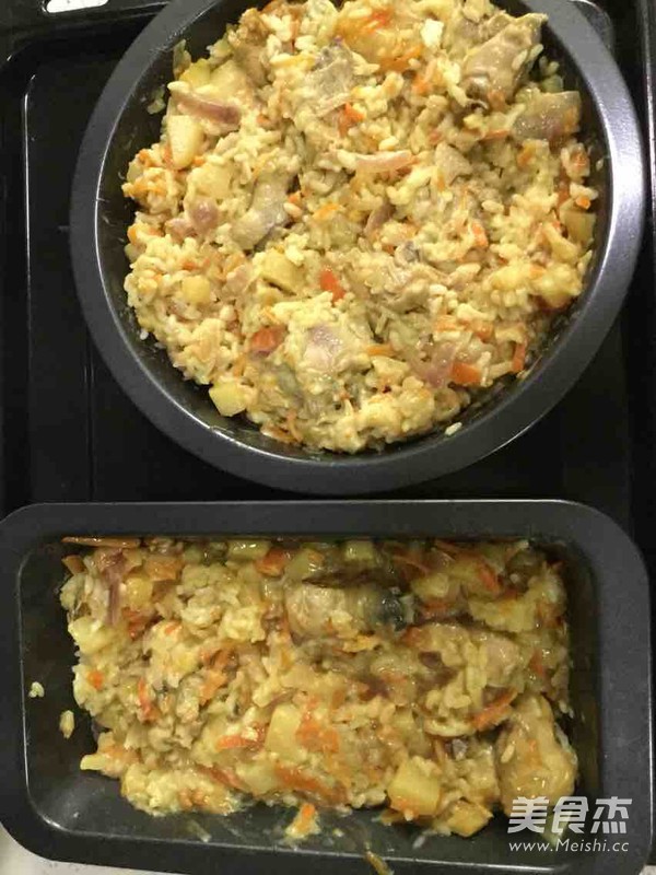 Cheese Curry Chicken Baked Rice recipe