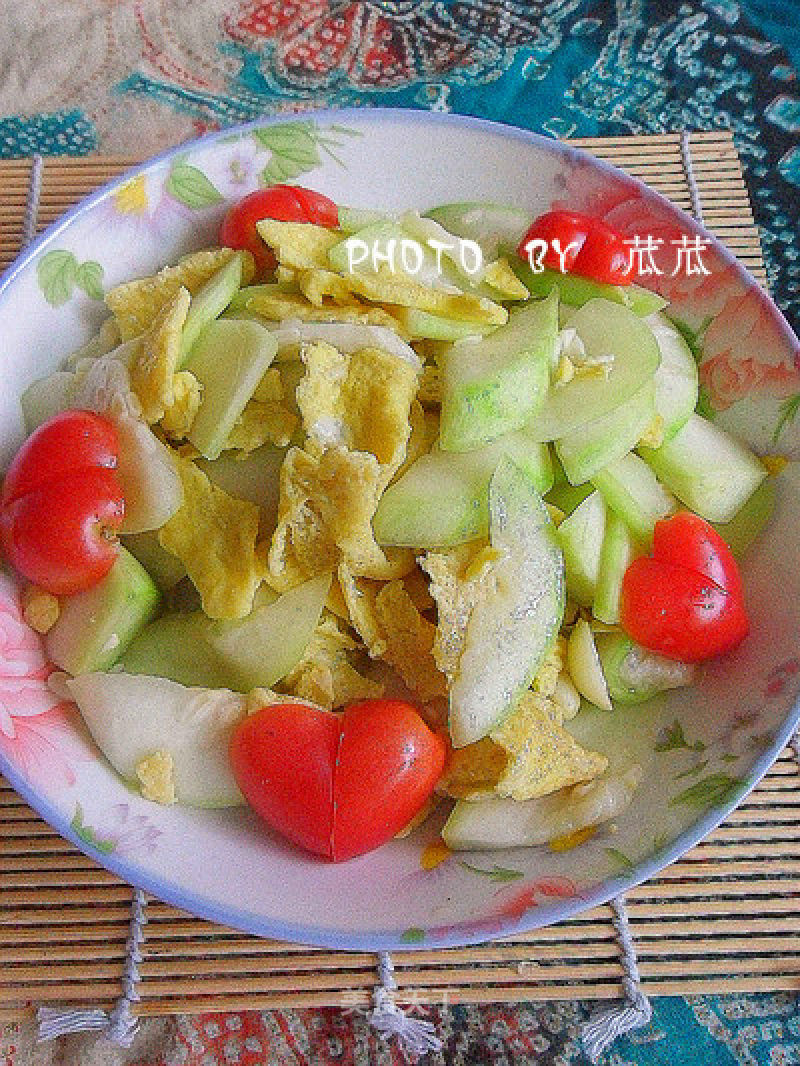 【simple Vegetables】gourd Scrambled Eggs recipe