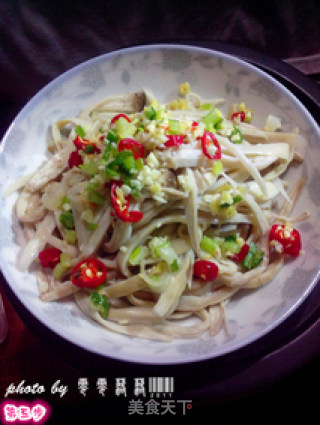Shredded Pleurotus Eryngii - A Healthy Quick Dish recipe