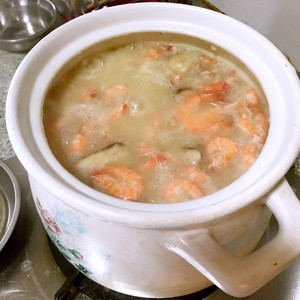 Frog and Shrimp Congee recipe