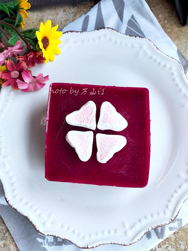 Dragon Fruit Mousse Cake recipe