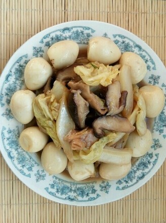 Grilled Quail Eggs with Shiitake Mushrooms recipe