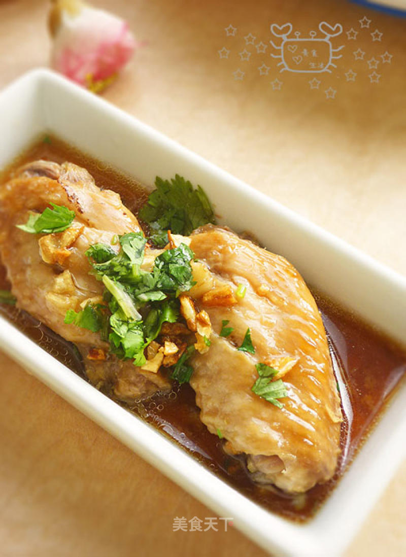 Steamed Chicken Wings with Garlic recipe