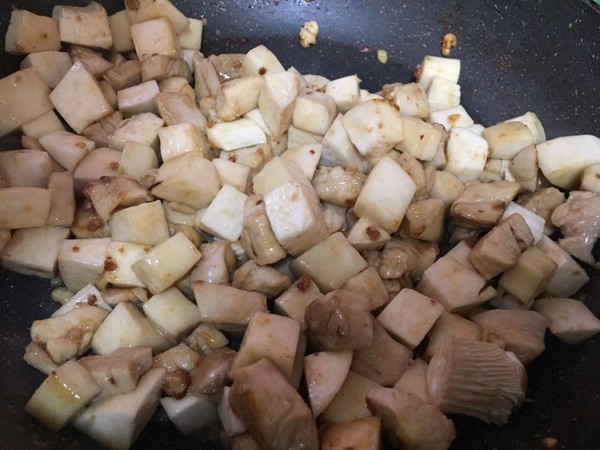 Chicken and King Pleurotus Rice Bowl recipe