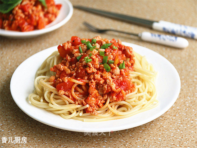 Tomato Meat Sauce Noodles recipe