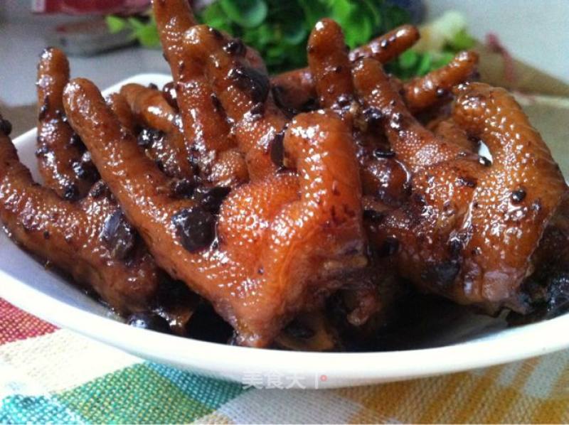 Grilled Chicken Feet in Dried Bean Sauce recipe