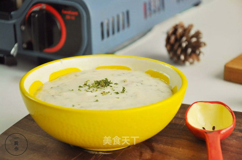 Creamy Mushroom Soup in A Cast Iron Pot recipe