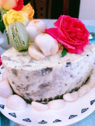 Light Fat Durian Cheese Oreo Cake recipe