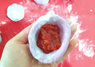 Purple Sweet Potato Watermelon Bun recipe