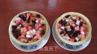 Colorful Agar Watermelon Cups (afternoon Dessert for Eight People) recipe