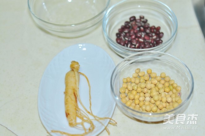 Ginseng Red Bean Glutinous Rice Soy Milk recipe