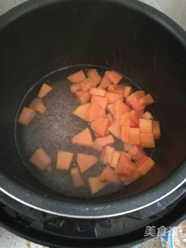 Sago with Boiled Fruit Papaya recipe