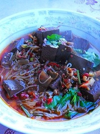 Duck Blood in Red Oil recipe