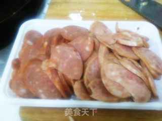 Stir-fried Sausage with Double Pepper recipe