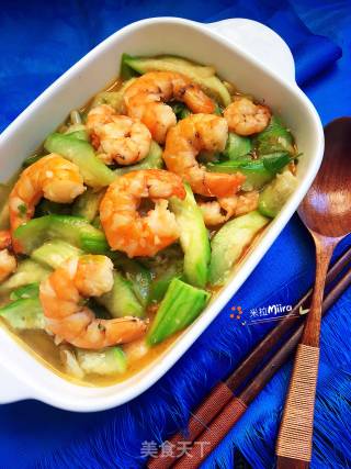 Fried Loofah with Shrimp recipe