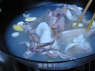 Pen Tube Fish Stewed with Cabbage Tofu recipe