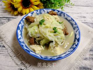 Braised Pork with Frozen Chinese Cabbage and Tofu recipe