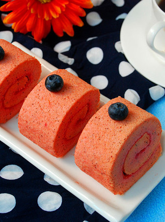Red Dragon Fruit Cake Roll recipe