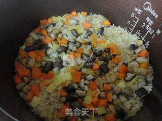 Shiitake, Yam and Bean Mixed Rice recipe
