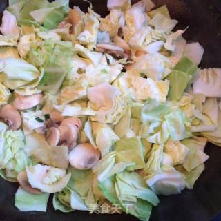 Mushroom Cabbage with Oyster Sauce recipe