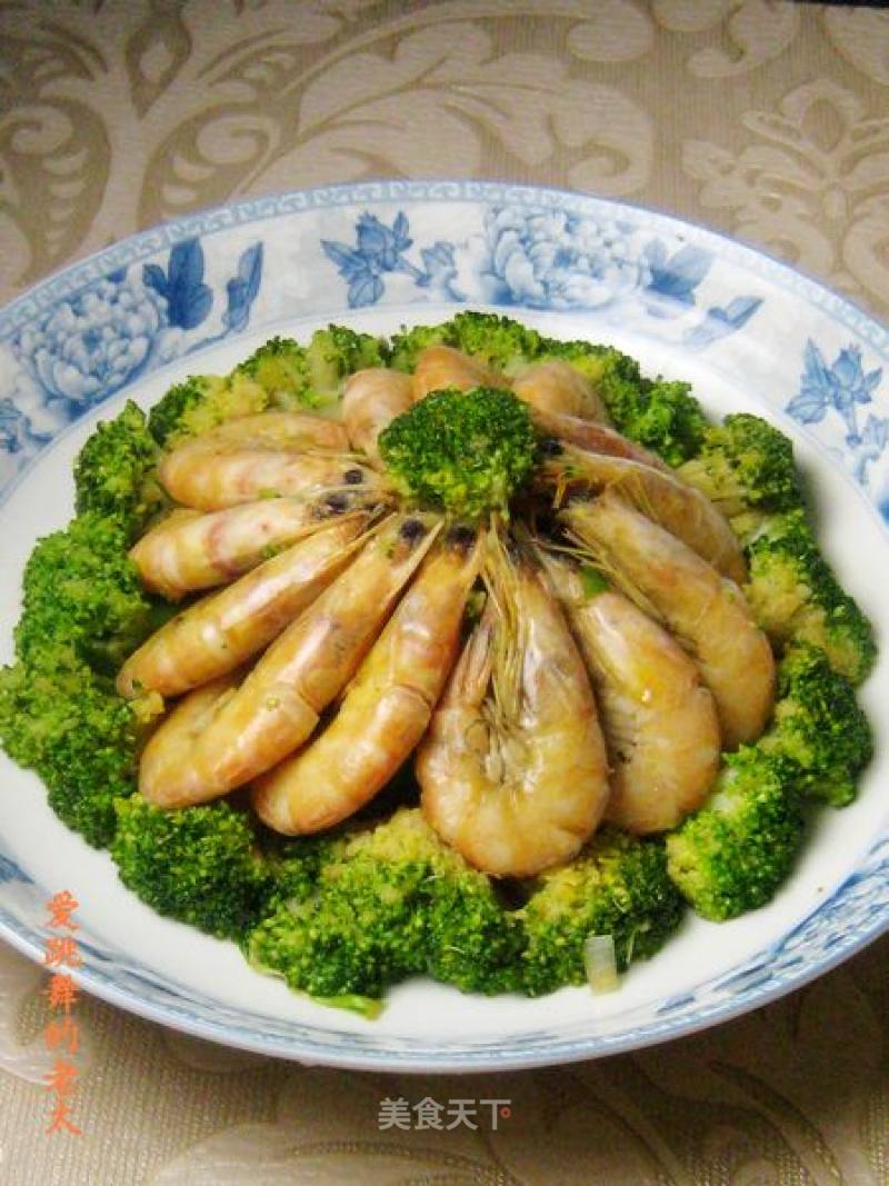 Stir-fried White Shrimp with Broccoli recipe