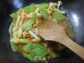 Cauliflower Vermicelli Boiled Lettuce recipe