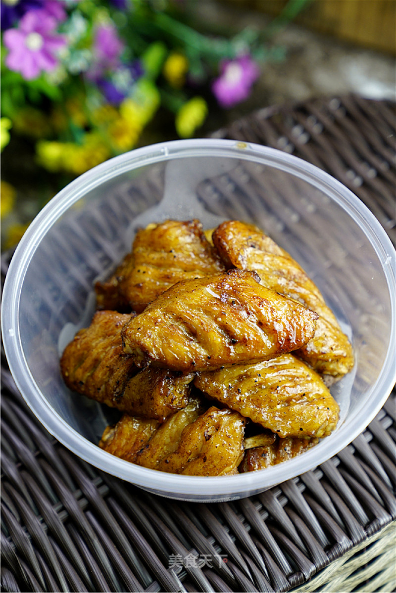 Grilled Wings with Black Pepper Crispy Crust recipe