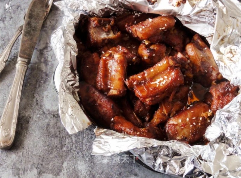 Grilled Pork Ribs in Tin Foil recipe