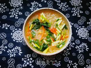 Spinach Vermicelli Soup recipe