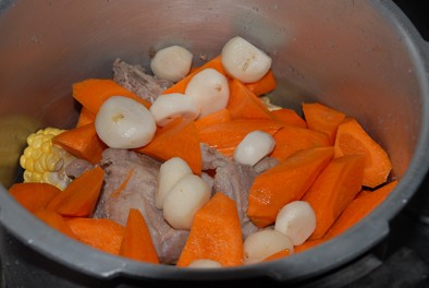 Carrot Corn Horseshoe Soup recipe