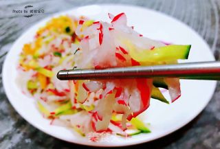 Cold Water Radish and Cucumber Shreds#凉菜# recipe