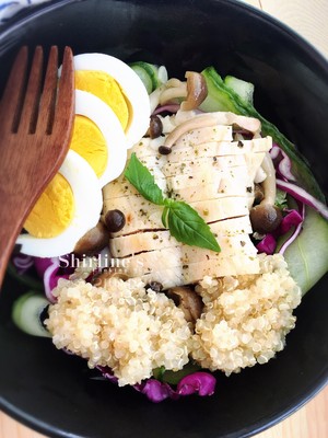 Quinoa Reduced Fat Salad [end of Mix and Match] recipe