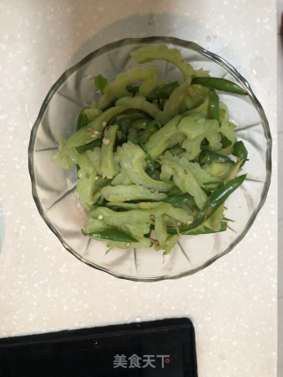 Green Pepper and Bitter Gourd recipe