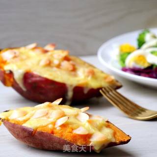Baked Sweet Potato with Cheese recipe