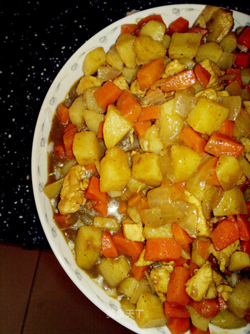 The Most Beautiful But Curry~delicious Curry Potato Chicken~ recipe