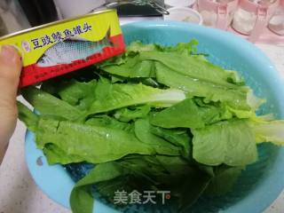 Stir-fried Lettuce with Dace in Black Bean Sauce recipe