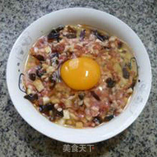 Steamed Minced Pork with Mushrooms and Eggs recipe