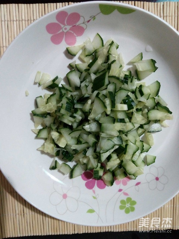 Fried Rice with Tofu and Cucumber recipe