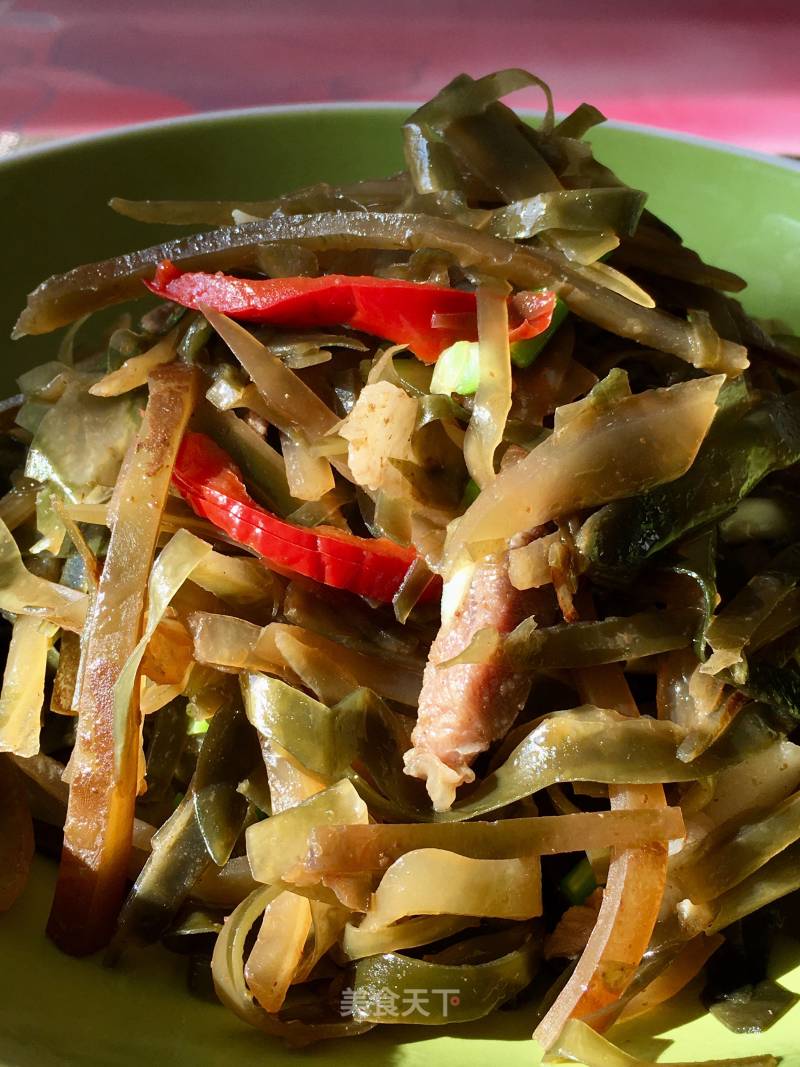 Fried Kelp with Pork recipe