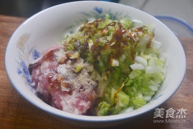Pan-fried Cabbage and Pork Dumplings recipe