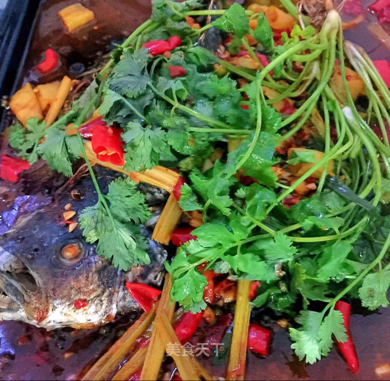 Grilled Fish with Spicy Pickled Peppers recipe