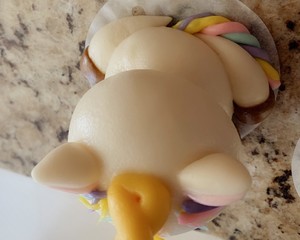 2 Cute Unicorn Cartoon Creative Milk-flavored Buns (hand-kneading Formula) recipe