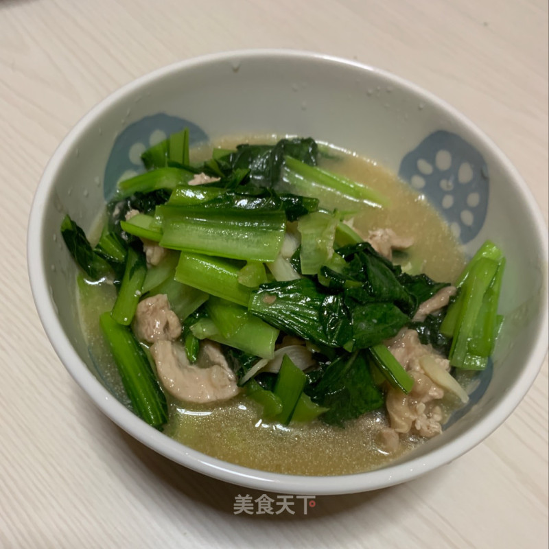 Fried Pork with Komatsu Vegetables recipe