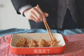 One Bite of Steamed Yam Meatballs recipe