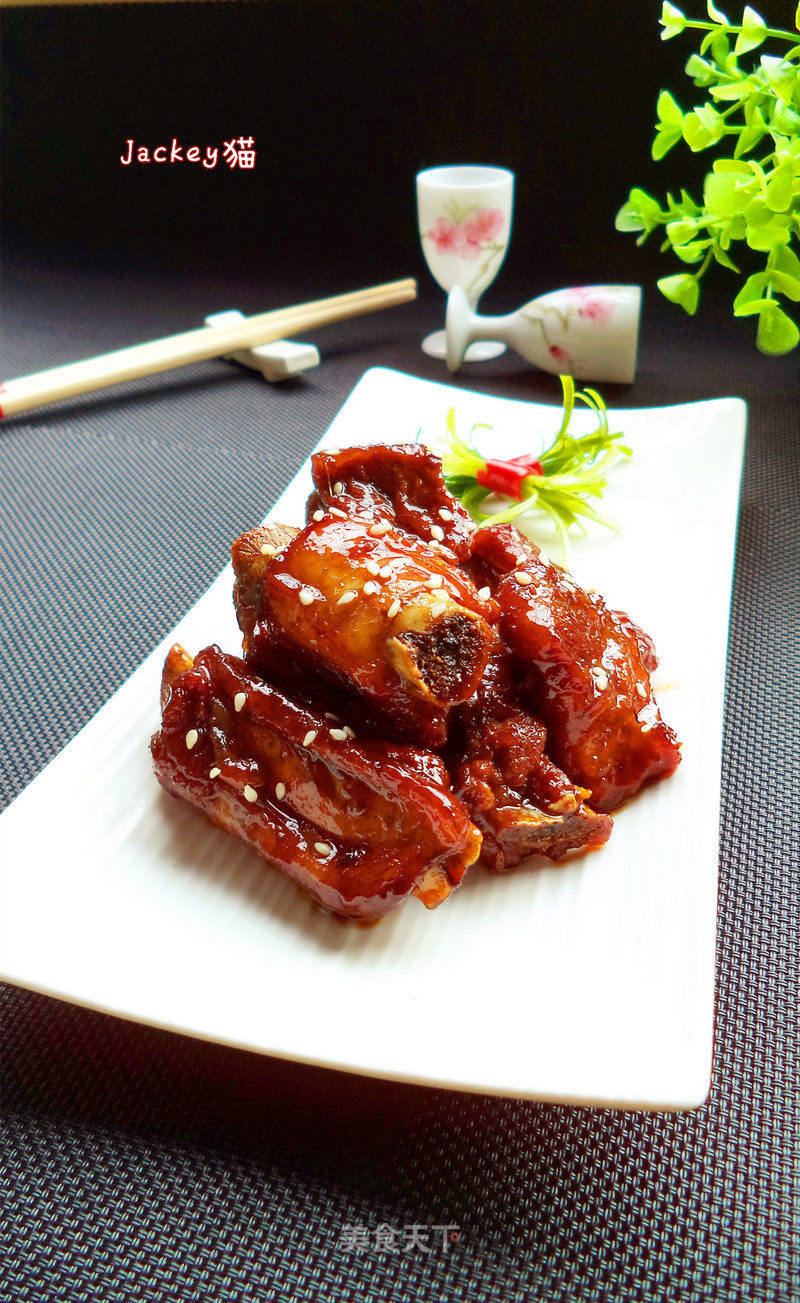 Braised Pork Ribs with Sour Plum Sauce recipe